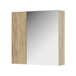 Vicco Armoire de toilette Chêne de force doré 60x59.2cm Avec étagères et 1 porte miroir