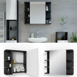 Vicco Armoire de toilette Anthracite 79.6x64cm