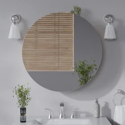 Vicco Armoire de toilette Anthracite 70x70cm avec 2 compartiments
