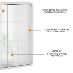 Vicco armoire de toilette blanc/chêne 60x60cm