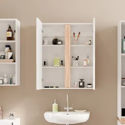 Vicco Armoire de toilette Blanc 70.4x84cm avec 2 portes