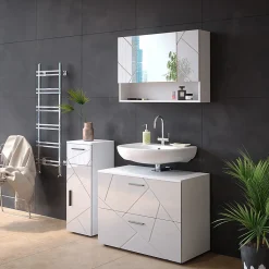 Vicco Armoire de toilette Blanc Haute brillance 80.1x55cm