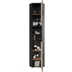 Vicco Armoire haute Anthracite/Artisan 33x192cm avec 2 portes