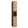 Vicco Armoire haute Anthracite/chêne doré 30.2x190cm avec 2 portes