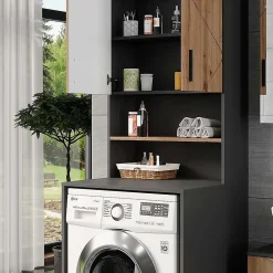 Vicco Armoire machine à laver Anthracite 68x88.5cm 2 pièces