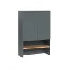 Vicco Armoire machine à laver Anthracite/chêne doré 68x100.4cm