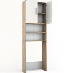 Vicco Armoire machine à laver Blanc/Sonoma 64x190cm