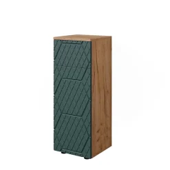 Vicco Armoire midisch Vert/force de lor Chêne 30x81cm avec 1 tiroir, 2 compartiments, salle de bain