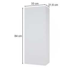 Vicco Armoire murale Blanc 33x84cm avec 2 étagères