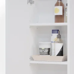 Vicco Armoire murale Blanc 33x84cm avec 2 étagères