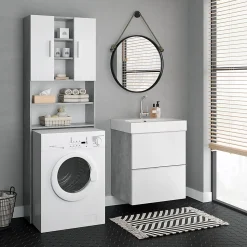 Vicco Armoire pour machine à laver Béton 64x190cm