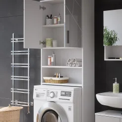 Vicco Armoire pour machine à laver Blanc Haute brillance 64x190.5cm