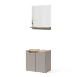 Vicco Combinaison de meubles de salle de bain Grège 2 pièces