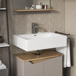 Vicco Combinaison de meubles de salle de bain Grège 2 pièces