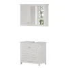 Vicco Ensemble de meubles de salle de bain Blanc 2 parties