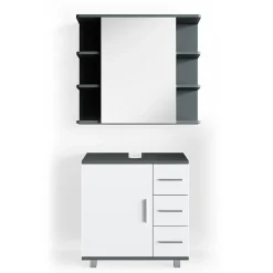 Vicco Ensemble de meubles de salle de bain Anthracite 2 parties