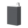 Vicco Ensemble de meubles de salle de bain Anthracite 2 parties, avec lavabo