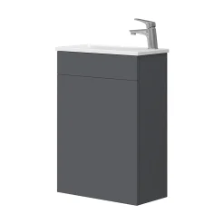 Vicco Ensemble de meubles de salle de bain Anthracite 2 parties, avec lavabo