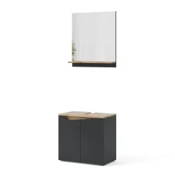 Vicco Ensemble de meubles de salle de bain Anthracite 2 pièces