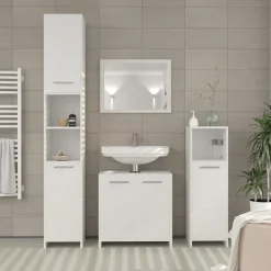 Vicco Ensemble de meubles de salle de bain Blanc 2 parties