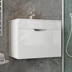 Vicco Ensemble meubles bain Blanc 2 pièces, armoire basse 60 cm