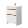 Vicco Ensemble meubles bain Blanc 2 pièces, armoire basse 60 cm