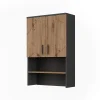 Vicco Meuble bain Anthracite/Artisan 68x103.5cm avec 2 portes