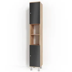 Vicco Meuble de rangement de salle de bain Chêne 30x190cm