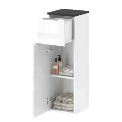 Vicco Meuble de rangement de salle de bain Blanc Haute brillance 30x95cm