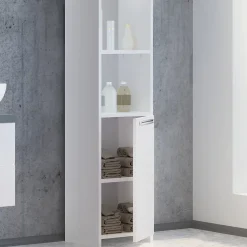 Vicco Meuble de rangement de salle de bain Blanc 30x190cm