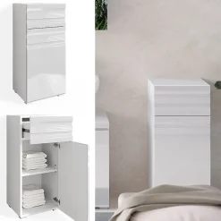 Vicco Meuble de rangement de salle de bain Blanc 36.4x79cm