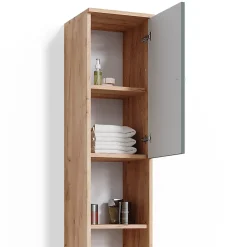 Vicco Meuble de rangement de salle de bain Chêne de force doré 30x190cm