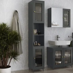 Vicco Meuble salle de bain Gris 30x171.5cm