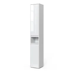 Vicco Meuble salle de bain Blanc 30.2x191.5cm avec portes et compartiment ouvert