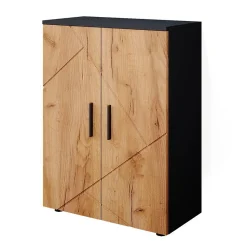 Vicco Meuble salle de bain Anthracite/chêne doré 60x81cm