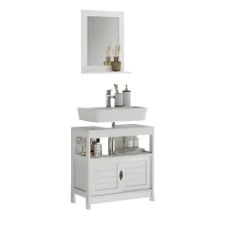 Vicco Meubles bain Blanc 2 pièces