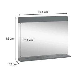 Vicco Miroir de salle de bain Gris 80.1x62cm