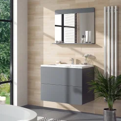 Vicco Miroir de salle de bain Gris 80.1x62cm