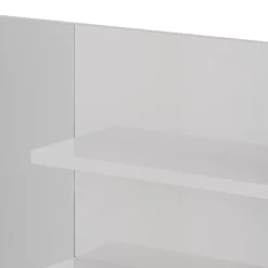 Vicco Miroir mural Blanc Haute brillance 89.8x65cm avec compartiments ouverts