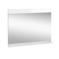 Vicco Miroir mural Blanc Haute brillance 80.1x62cm avec étagère