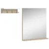 Vicco Miroir mural Blanc 50x51.6cm avec étagère