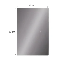 Vicco Miroir mural Verre 40x60cm avec rétro-éclairage