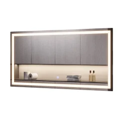Vicco Miroir mural Verre 50x100cm avec éclairage frontal