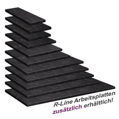 Vicco Plan de travail cuisine Anthracite 45cm