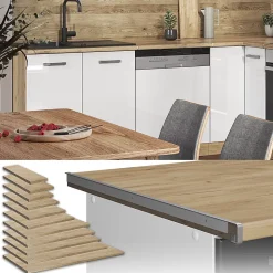 Vicco Plan de travail cuisine Chêne de force doré 30cm
