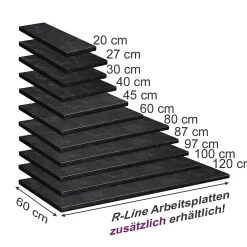 Vicco Plan de travail cuisine Anthracite 40cm