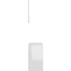 vidaXL Meubles de salle de bain Blanc brillant Bois d'ingénierie 802657