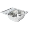 Évier de cuisine en inox poli 1 bac à encastrer Sagan