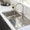 Évier en inox 1 bac à encastrer Apollonia
