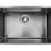 Évier sous-plan en inox finition gun métal 1 bac à encastrer Essebagno 76